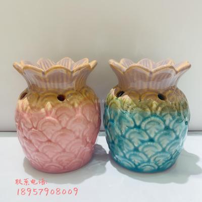 Candle type pineapple home decoration purification air incense incense incense incense burner