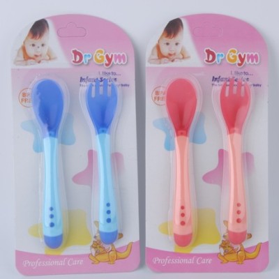 Manufacturer direct Dr. Kim baby high temperature cooking spoon 2 spoons of baby temperature changing spoon