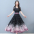 Ladies' long chiffon vintage floral dress for summer 2020 new waist-tight, slimming gown