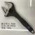 Short handle non-slip large open adjustable wrench black phosphating plastic handle plumbing auto repair hardware tools