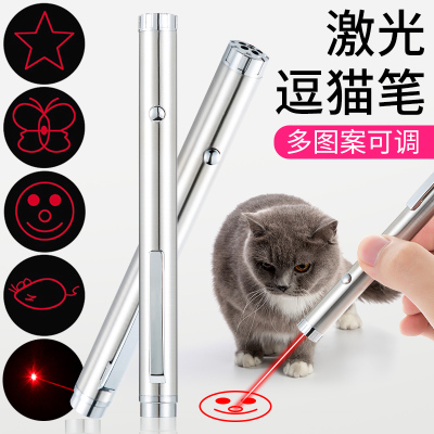Stainless steel laser pattern toying with cat flashlight Stainless steel pet toys 2 no. 7 'laser toying with cat stick