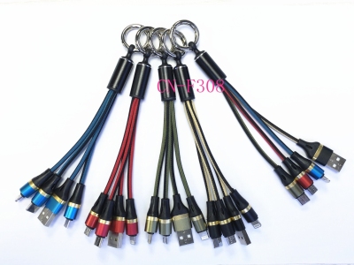 One Drag Three Keychain Data Cable