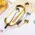 NEW HOT-SALE ceramic handle coffee spoon rose flower soup spoon titanium plated gold mixing sweety spoon customized 