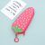 Cute Fashion Strawberry Pattern Silicone Coin Purse Cartoon Zipper Closed Design Girl Heart Ins Style Handbag