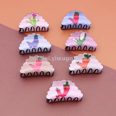 Aoyaduo acrylic printing hairpin household simple large plate hair catch bath pony tail clip top clip