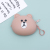 Cute Bear Head Portrait Fashion Silica Gel Card Holder Coin Purse Cute Girl Heart Small Object Buggy Bag