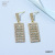 The New geometric silver needle allergy want earrings fashionable earrings decorative micro set water diamond light key-2 luxury high - end earrings wholesale