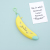 Colorful Cute Banana Look Silicone Coin Purse Cartoon Zipper Closed Design Girl Heart Ins Style Handbag