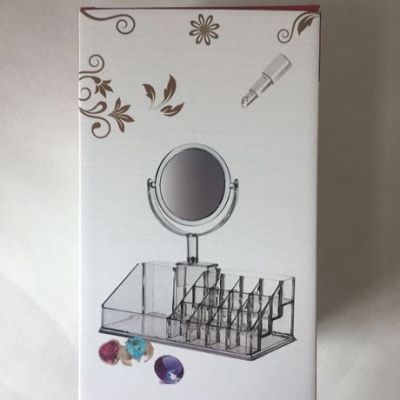 TV products cosmetic single - layer transparent cosmetic jewelry organizers take mirror finishing the receive a case