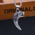 Two titanium steel male necklace personality domineering street hip-hop trend pendant accessories