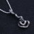 Creative snake winding titanium steel zodiac necklace for men can be matched with pendant items