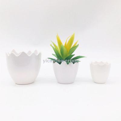 Y28 eggshell shaped amine flowerpot plastic flowerpot