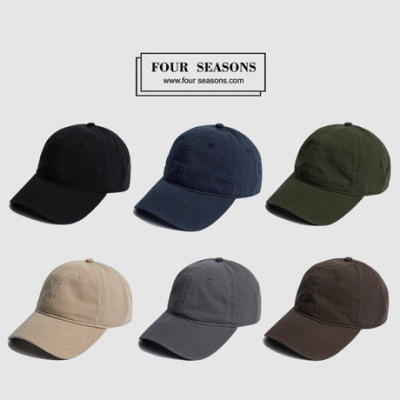 Hat Lady Summer Cap Korean version of the Pure Color Hong Kong style casual Casual Student Street Sun Hat soft top baseball Cap