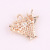 Flower basket hollow set diamond brooch female color diamond color plating brooch pearl dress wear brooch pin