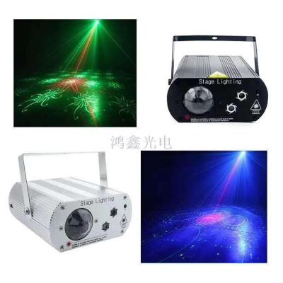 Stage lamp MP3 mini laser lamp magic ball outdoor remote control mini laser lamp full of stars