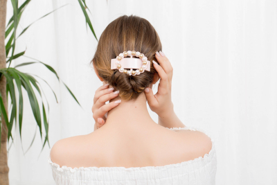 Baifeini Classic Acrylic Pearl Hair Accessories Hair Clip Ponytail Clip Korean Style Headdress
