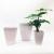 F34 plastic flowerpot with four square thin horizontal lines