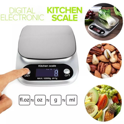 Factory Wholesale Precise Electronic Scale 0.1G Household Kitchen Stainless Steel 10kg Electronic Scale Electronic Platform Scale