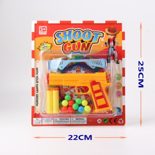 Exclusive for Cross-Border Yiwu Small Commodity Foreign Trade Wholesale Shooting Set Soft Bullet Gun Table Tennis Gun F29773