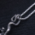 Creative snake winding titanium steel zodiac necklace for men can be matched with pendant items