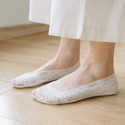 [duo yan] summer new lace anti-slip silicone ship socks, absorption socks invisible female socks