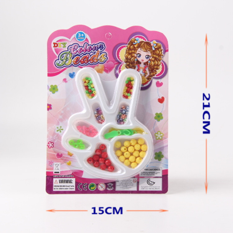 跨境专供 义乌小商品 外贸批发女孩玩具 DIY串珠F34189
