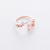 Korean Style New Style Micro-Inlaid Crystal Zircon Ring Sweet French Elegant Flowers Ring Ornament