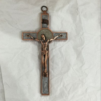 Jesus cross religious gift cross pendant zinc alloy cross small flat hanging