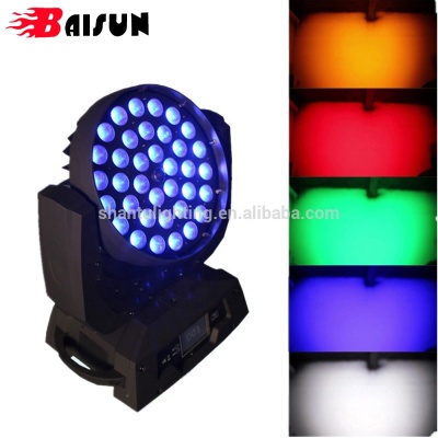 Chinese manufacturer hot sale 10w 36pcs wash zoom led moving head light RGBW 4 in 1 wedding party nice stage lights