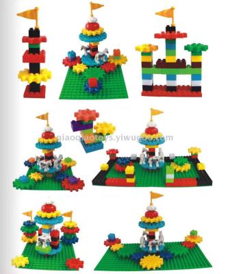 Small scene building blocks with floor toys desktop toys