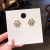 Snowflake Ear Stud Sterling Silver Needle Korean Earrings Temperamental Fairy Simple and Compact Eardrop Earring