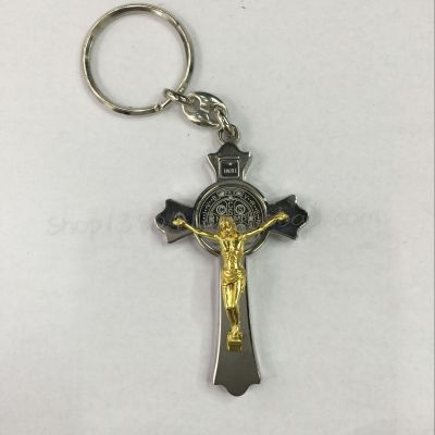 Crucifix pendant Jesus keyring religious gift metal keyring pendant alloy gift