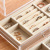 Three-Layer Three-Drawer Flannel Bottom Plaid Transparent Acrylic Jewelry Storage Box Jewelry Box Desktop Finishing Box