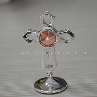 A Crucifixion decoration with diamond Jesus religious articles zinc alloy crucifix
