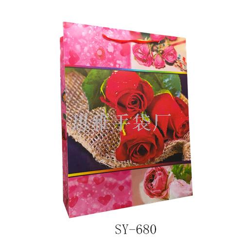 印花包装礼品磨砂材料厂家直销环保PP袋绳子手提