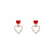 925 Silver Needle Heart-Shaped Earrings Kafuu Fresh and Cute Earrings Korean Fashion Simple Elegant Earrings