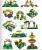 Small scene building blocks with floor toys desktop toys