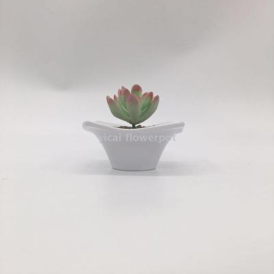 Y57 four-leaf miniature flower pot miamine flowerpot plastic flowerpot