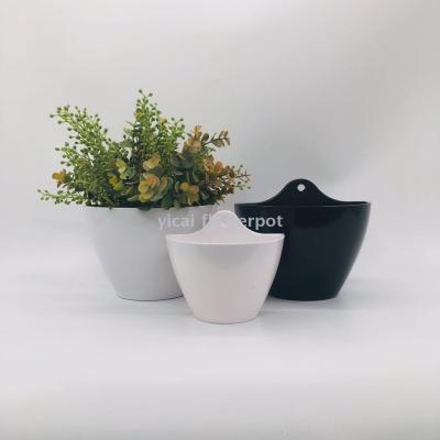 Y54 half hanging imitation flower pot miamine flowerpot plastic flowerpot