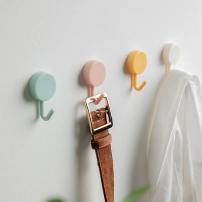 10 clothes hook strong rubber wall perforation kitchen door behind creative cute key bathroom