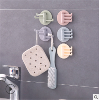 Creative traceless paste stick hook rotary hook kitchen bathroom wall hook