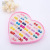 Korean spot heart box stud plastic spot drill color student stud 36 pairs of boxed $2 boutique stud