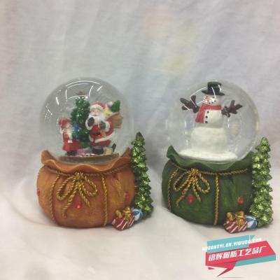 Manufacturer sells new Jesus Christian holy things, Christmas decorations, Santa Claus decorated the interior of the crystal ball