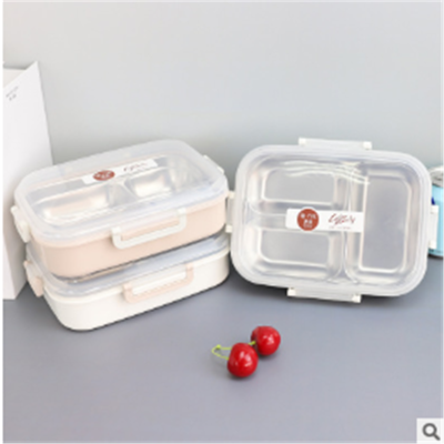 304 stainless steel sealed insulated lunch box portable student lunch box compartments bento box dinner plate