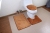 Flannel embossed toilet three-piece door mat, bathroom mat