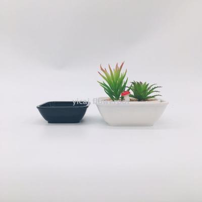 Y106 square small plate simulation flower pot miamine flowerpot plastic flowerpot