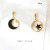Tide Korean Earrings Star Moon Asymmetric Silver Pin Earrings Internet Influencer Temperamental Earrings Simple Eardrops