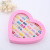 Korean spot heart box stud plastic spot drill color student stud 36 pairs of boxed $2 boutique stud