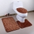 Flannel embossed toilet three-piece door mat, bathroom mat