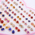Korean version of the new heart box stud female resin diamond stud two yuan store supply of studs direct sales